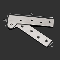 Stainless Steel Color Stainless Steel Pivot Hinges Offset Knife Hinges, Rotating Hinges, for Wardrobe Door and Table Accessories, Stainless Steel Color, 150x30x3mm