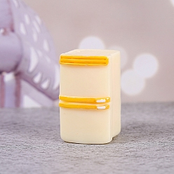 Желтая Старая Ткань  Мини-модель из смолы, аксессуары для кукольного домика с микро-ландшафтом, притворяясь опорными украшениями, мебель и техника, старое кружево, 37x22 мм