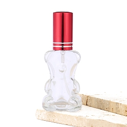 Красный 15мл стеклянные флаконы-спрей, распылитель мелкого тумана, многоразовая бутылка, красные, 3.2x3.2x8.1 см, емкость: 15 мл (0.51 жидких унций)