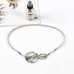 Платина Сплав дисковые поясные цепи, поясные ремни для украшения платья-рубашки, платина, 680 мм