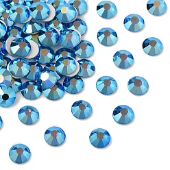 60310 200 Capri Blue AB Preciosa® maxima crystal без горячей фиксации плоские камни, чешский хрусталь, срыв твердой мозговой оболочки, круглый(438 11 615 шатон-роза), 60310 200 капри синий ab, ss 16 (3.8~4 мм)