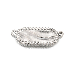 Нержавеющая Сталь Цвет 304 подвески из нержавеющей стали, овальные связи, не тускнеет, цвет нержавеющей стали, 20x7x2.5 мм, отверстие : 1 мм