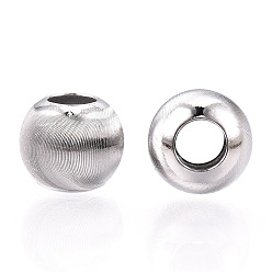 Real Platinum Plated Rhodium Plated 925 Sterling Silver Beads, Cat Eye Beads, Textured Round, Real Platinum Plated, 8x7mm, Hole: 3.5mm