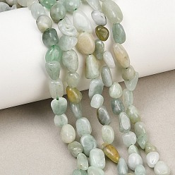 Andere Jade Natürliche Jade Perlen Stränge, Nuggets, getrommelt Stein, 6~10x5~6x4~6 mm, Bohrung: 0.8 mm, ca. 56~57 Stk. / Strang, 15.16~15.35'' (38.5~39 cm)