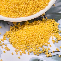 (DB1592) Matte Opaque Canary AB MIYUKI Delica Beads, Cylinder, Japanese Seed Beads, 11/0, (DB1592) Matte Opaque Canary AB, 1.3x1.6mm, Hole: 0.8mm, about 2000pcs/bottle, 10g/bottle