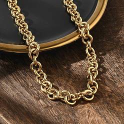 Золотой Ионное покрытие (ip) 304 ожерелья из нержавеющей стали, с карабин-лобстерами , золотые, 19.65 дюйм (49.9 см)