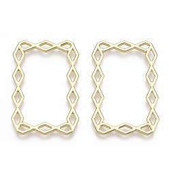 Золотой Подвески из сплава , прямоугольный шарм, золотые, 36.5x24 мм