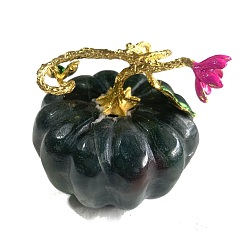 Ocean Jasper Natural Ocean Jasper Carved Healing Pumpkin Figurines, Reiki Energy Stone Display Decorations, 60x55mm