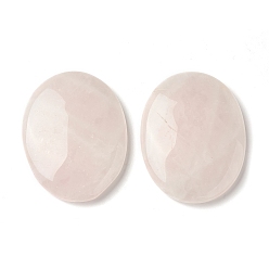 Розовый Кварц Камень для беспокойства из натурального розового кварца для терапии беспокойства, овальный камень большого пальца, 45x34~35x7~8.5 мм