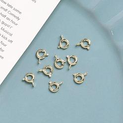 Настоящее золото 14K Латунная застежка пружинного кольца, реальный 14 k позолоченный, 5.5 мм