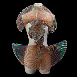 Оранжевый Полиэстеровая плиссированная ткань с русалками, аксессуар для одежды, оранжевые, 2000x1500x0.5 мм