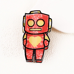 Оранжево-Красный Заколки для волос из пвх, аксессуары для волос для женщин и девочек, робот, оранжево-красный, 90x53x42 мм