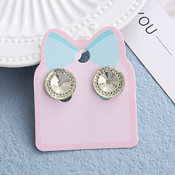 Плоский Круглый Клипсы из пластика для детей, платина, плоско-круглые, 15x10 мм