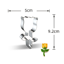 Цветок Формочки для печенья из нержавеющей стали, не тускнеющие, формы для печенья, инструмент для выпечки печенья своими руками на день святого валентина, роза, 92x50x25 мм