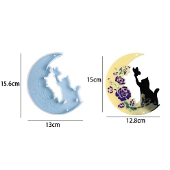 Белый Силиконовые формы, формы для литья смолы, для уф-смолы, изготовление ювелирных изделий из эпоксидной смолы, белые, 156x130x10 мм, внутренний диаметр: 150x128 мм