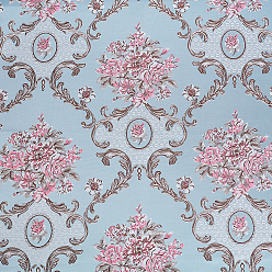 Светло-Синий 1 полиэстеровая ткань с цветочным узором, товары для поделок своими руками, голубой, 1500 мм