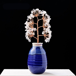 Хрусталь Кристаллы натурального кварца украшения дерево жизни, Медная проволока, энергетический камень фэн-шуй, подарок для женщин и мужчин, медитация, 160~170 мм