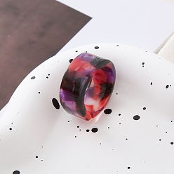 Индийский Красный Цветные акриловые регулируемые открытые манжеты для женщин, Индийская красная, внутренний диаметр: регулируемый