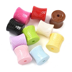 (52) Непрозрачная лаванда Непрозрачные акриловые бусины, колонка, разноцветные, 18x17 мм, отверстие : 3.3 мм