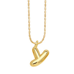 Letter Y Messing hängende Halsketten, golden, Buchstabe y, 16.54 Zoll (420 mm), Anhänger: 19~20x6~19 mm