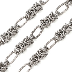 Нержавеющая Сталь Цвет 304 звенья узловой цепи из нержавеющей стали, несварные, с катушкой, цвет нержавеющей стали, 18x6x6 mm и 11x6x1 mm