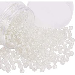Прозрачный Бисер, круглые, прозрачные, 6 мм, отверстие: 1.3~1.6 мм