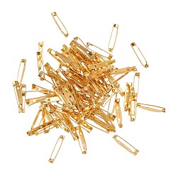 Golden Iron Brooch Findings, Back Bar Pins, Golden, 30x5.5x6mm, Hole: 2mm, Pin: 0.5mm, 150pcs/box