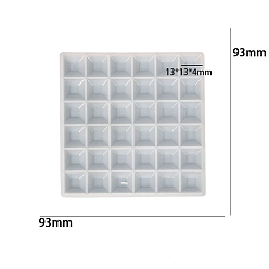 Квадрат Подвески квадратной формы, сделай сам, пищевая силиконовая форма, формы для литья смолы, для уф-смолы, изготовление изделий из эпоксидной смолы, квадратный, 93x93x5 мм