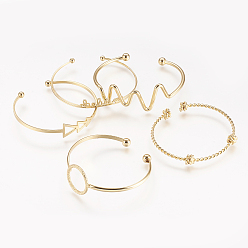 Real 18K Gold Plated Brass Cuff Bangle, Real 18K Gold Plated, 1-3/4 inch~2-1/8 inchx2 inch~2-5/8 inch(46~55x51~68mm)