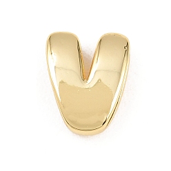 Letter V Латунные бусины, долговечный, стойки покрытие, без свинца и без кадмия, реальный 18 k позолоченный, Буква V, 14x11x4.5 м, отверстие : 11x3 мм