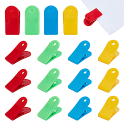 Mixed Color 16Pcs 4 Colors Plastic Multipurpose Clips, Mixed Color, 57x28x33.5mm, 4pcs/color