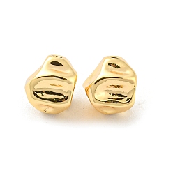Настоящее золото 18K Латунные бусины, без кадмия, без никеля и без свинца, самородки, реальный 18 k позолоченный, 6x6x6 мм, отверстие : 1 мм
