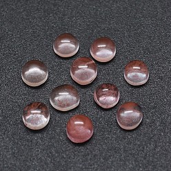 Стеклянный Камень Арбуза Арбуз каменные кабошоны, полукруглые / купольные, 4x1.5~2.5 мм
