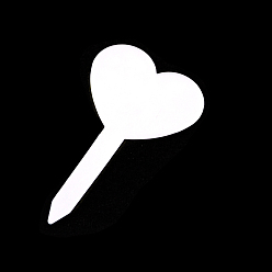 Белый Пластиковые этикетки с растениями в форме сердца, для семян в горшках травы цветы овощи, белые, 83x47 мм