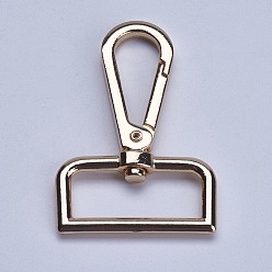 Золотой Поворотные шарниры из сплава цинка, карабины для распашных ворот, прямоугольные, для сумочной фурнитуры, золотые, 60x46x7 мм, отверстие : 38x13 мм