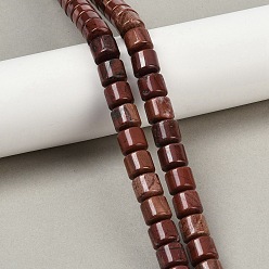Красный Камень Натуральные красные яшмы бусы пряди, колонка, 9~10x10 мм, отверстие : 1 мм, около 40 шт / нитка, 15.55 дюйм (39.5 см)