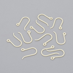 Светло-желтый Крючки серьги из смолы, провод уха, с горизонтальной петлей, светло-желтый, 12x9 мм, отверстие : 0.8 мм, 24 датчик, штифты : 0.5 мм