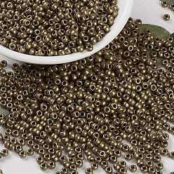 (RR457L) Metallic Light Bronze Миюки круглые бусины рокайль, японский бисер, 8/0, металлических цветов, (rr 457 l) светлый бронзовый металлик, 3 мм, отверстие : 1 мм, Около 19000~20500 шт / фунт