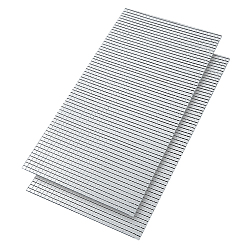 Прозрачный Прозрачные стеклянные кабошоны, с клейкой спинкой, квадратный, мозаичные плитки для поделок, прозрачные, 300x150x1.3 мм