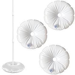 White 4Pcs PE Plastic Water Bag for Party Decor, Balloon Column Stand, White, 268x0.5mm
