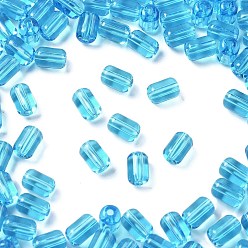 Темно-Голубой Прозрачные бусины из искусственного нефрита, колонка, глубокое синее небо, 6x4 мм, отверстие : 1 мм, 2647 шт / фунт