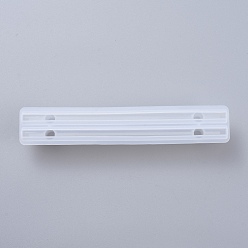 Белый Diy фруктовый лоток ручка силиконовые формы, для изготовления уф-смолы и эпоксидной смолы, шестиугольник трубка, белые, 195x35x30 мм, 192x14 мм