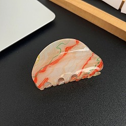 Персиковый Слойка Акриловые заколки для волос на когтях, для женщин девушек, вентилятор, розовые, 45x82 мм