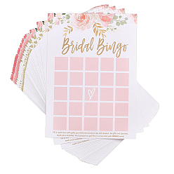 Pink 30 шт. карточки для игры в бинго на свадебную вечеринку, прямоугольные, розовые, 178x126x0.3 мм
