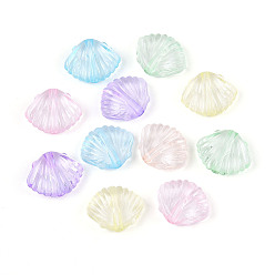 (52) Непрозрачная лаванда Прозрачные пластиковые бусины, формы раковины, разноцветные, 10x12.5x4 мм, отверстие : 1.5 мм, Около 1785 шт / 500 г