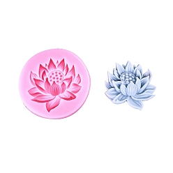 Фуксиновый Diy дисплей силиконовые формы, формы для литья смолы, цветок, красно-фиолетовые, 85x83x15 мм