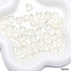 Белый Абс пластиковые жемчужные шарики, цветок, белые, 12 мм, 30 шт / комплект