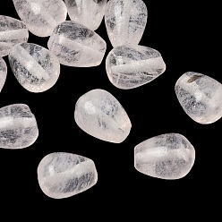 Rouge Lavande Perles de quartz naturel teintées, larme, blush lavande, 11.5~13x9~9.5mm, Trou: 1~1.2mm