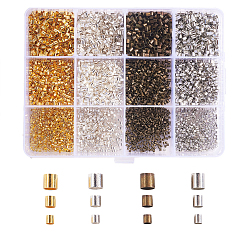 (52) Непрозрачная лаванда Spacer бисер латунные, колонка, разноцветные, 1.5~2x1.5~2.5 мм, отверстие : 1~2 мм