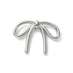 Платина Подвески из сплава, бантом, платина, 17x23x4 мм, отверстие : 1 мм